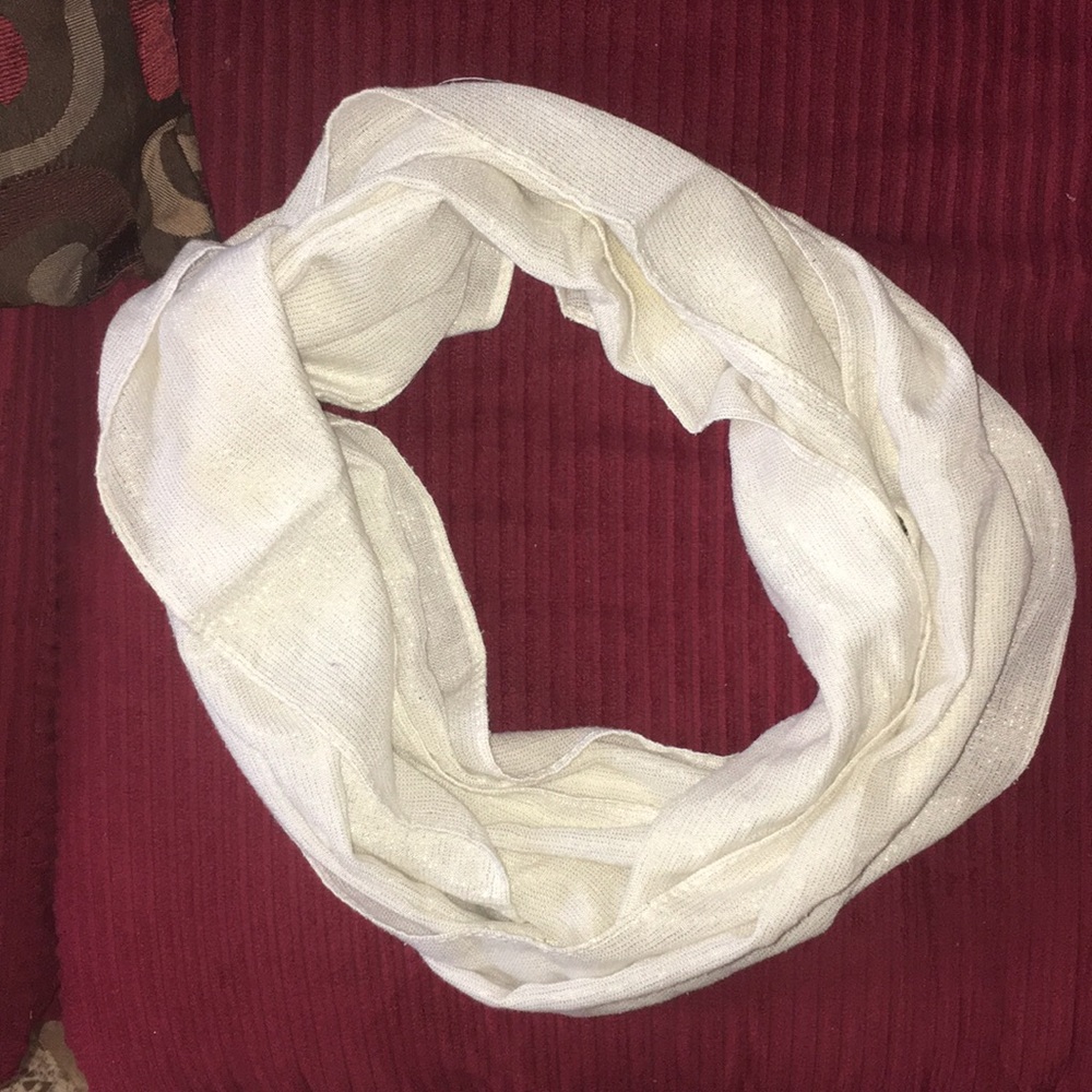 Cream and Gold infinity Scarf